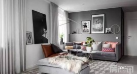 暗灰色调+柔和优雅的公寓设计