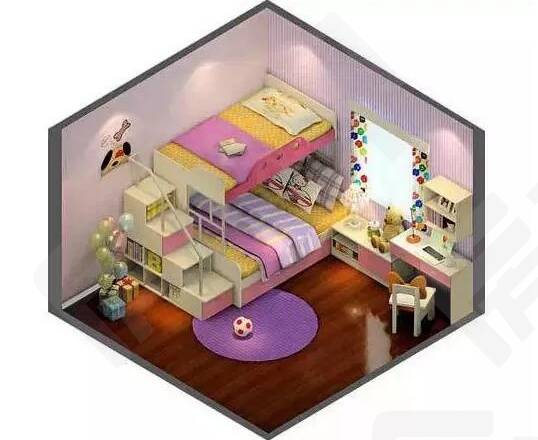 这样的儿童房设计上下床 你想睡吗？